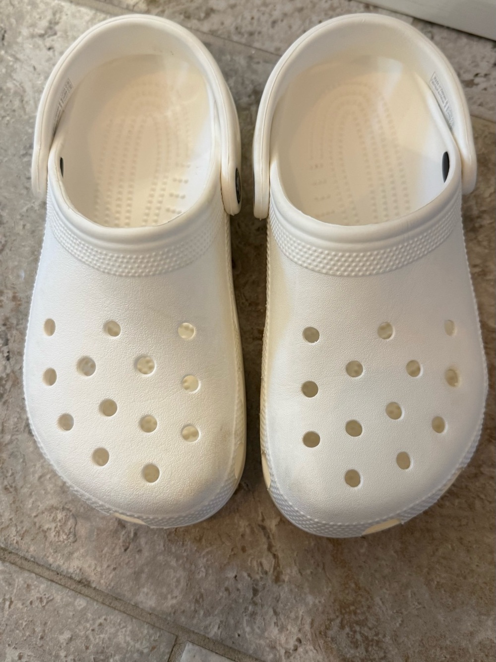 CROCS Classic Unisex White Slip-On Clogs